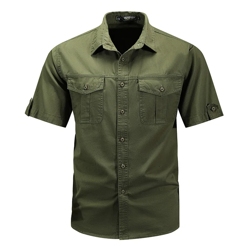 New Summer Men Short Sleeve Tooling Shirts Man Military Multi Pockets Cargo Shirts High Quality Men 100% Cotton Casual Shirts
New Summer Men Short Sleeve Tooling Shirts Man Military Multi Pockets Cargo Shirts High Quality Men 100% Cotton Casual Shirts