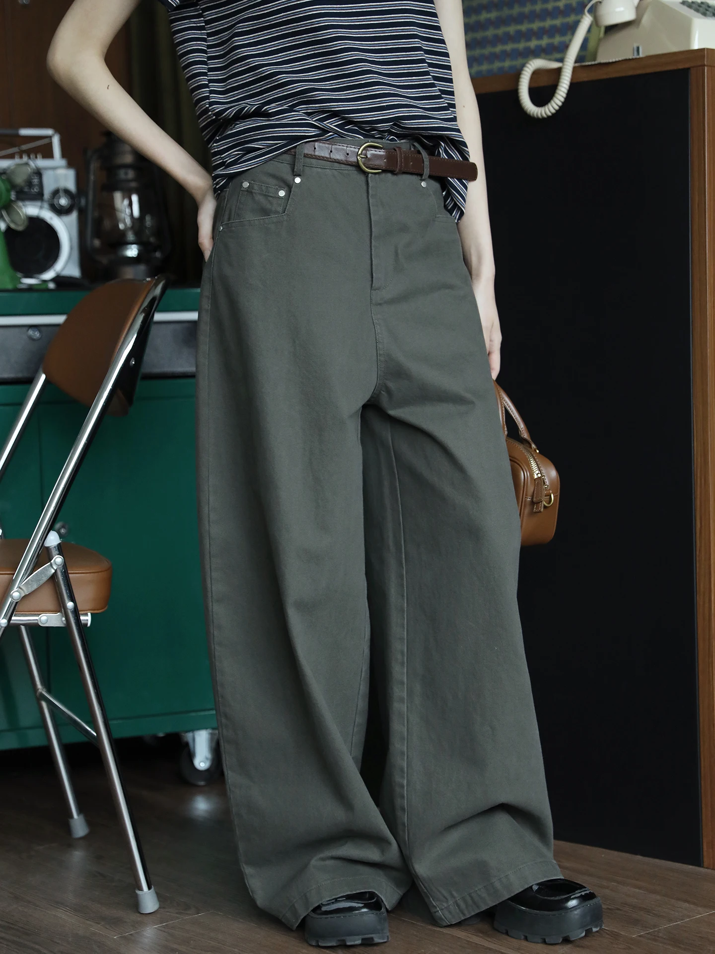 High Waist Wide Leg Pants Women's Straight Casual Sle Military een Loose Fit Comfortable Breathable Cotton Spring Summer
High Waist Wide Leg Pants Women's Straight Casual Sle Military een Loose Fit Comfortable Breathable Cotton Spring Summer