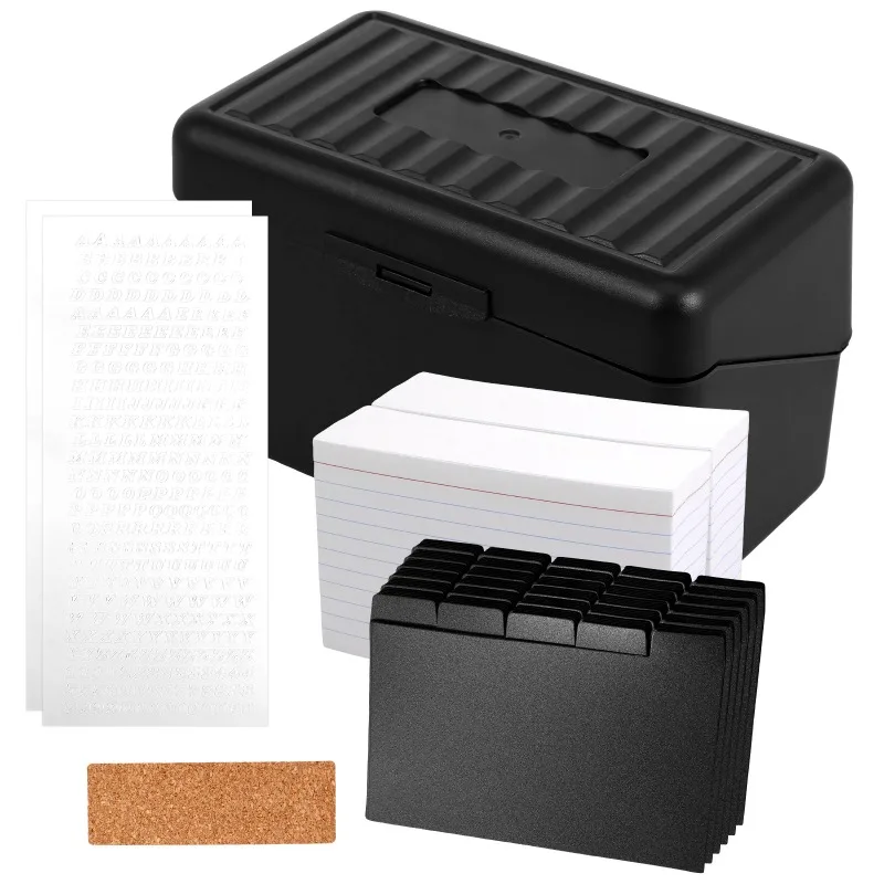 Desktop note index storage box, plastic card box, flip type index card, desktop card paper protective box
Desktop note index storage box, plastic card box, flip type index card, desktop card paper protective box