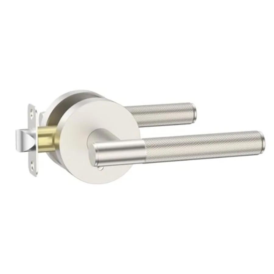 Door Handles Interior, Knurled Door Handles, Heavy Duty Black Door Lever for Bedroom or Bathroom, Reversible Keyless for Left R
Door Handles Interior, Knurled Door Handles, Heavy Duty Black Door Lever for Bedroom or Bathroom, Reversible Keyless for Left R