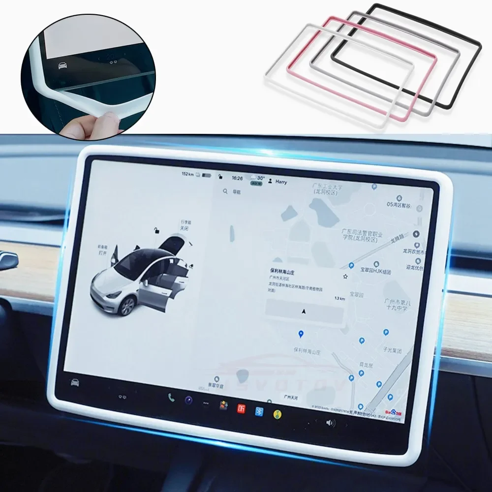 Silicone Case Screen Frame Display Edge Protector Central Control Protective Cover for Tesla Model 3 Y Car 2023 2022 2021 2020
Silicone Case Screen Frame Display Edge Protector Central Control Protective Cover for Tesla Model 3 Y Car 2023 2022 2021 2020