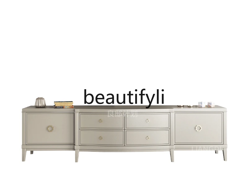 American light luxury solid wood TV cabinet modern simple small apartment living room champagne coffee table TV cabinet
American light luxury solid wood TV cabinet modern simple small apartment living room champagne coffee table TV cabinet
