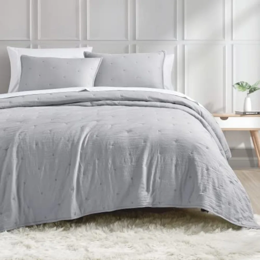 Embroidery Quilt Set 3-Piece Quilt Set Pre-Washed Microfiber Ultra Soft Lightweight Star Embroidery Bedspread Coverlet Set
Embroidery Quilt Set 3-Piece Quilt Set Pre-Washed Microfiber Ultra Soft Lightweight Star Embroidery Bedspread Coverlet Set