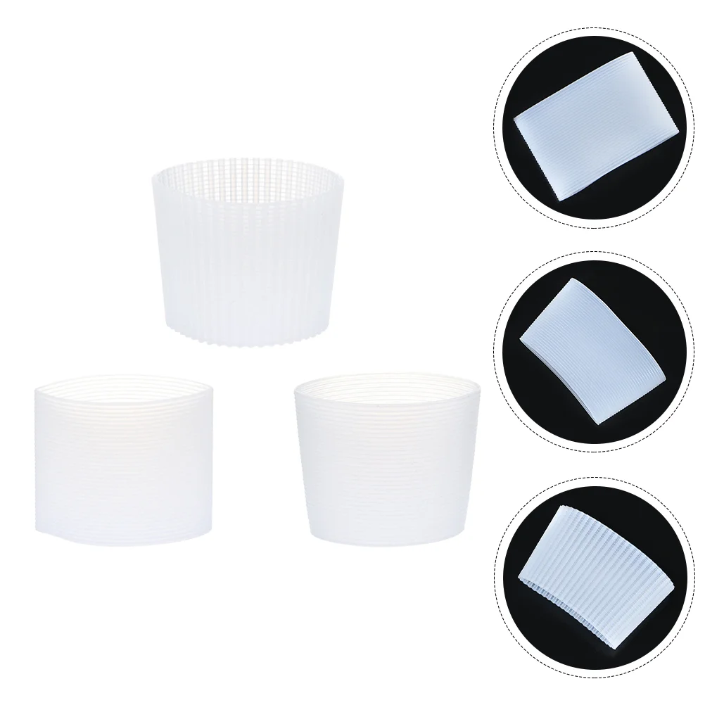 3 Pcs White Silicone Coffee Cup Sleeves Insulated Anti Skid Heat Resistant Glass Mug Protector Lightweight Portable Set
3 Pcs White Silicone Coffee Cup Sleeves Insulated Anti Skid Heat Resistant Glass Mug Protector Lightweight Portable Set