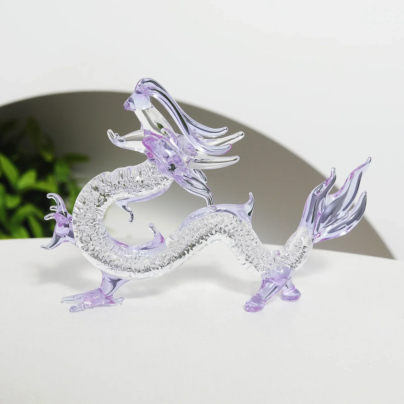 Purple Crystal Dragon Figurine Collectible Hand Blown Glass Chinese Dragon Ornament Home Lucky Feng Shui Decor
Purple Crystal Dragon Figurine Collectible Hand Blown Glass Chinese Dragon Ornament Home Lucky Feng Shui Decor