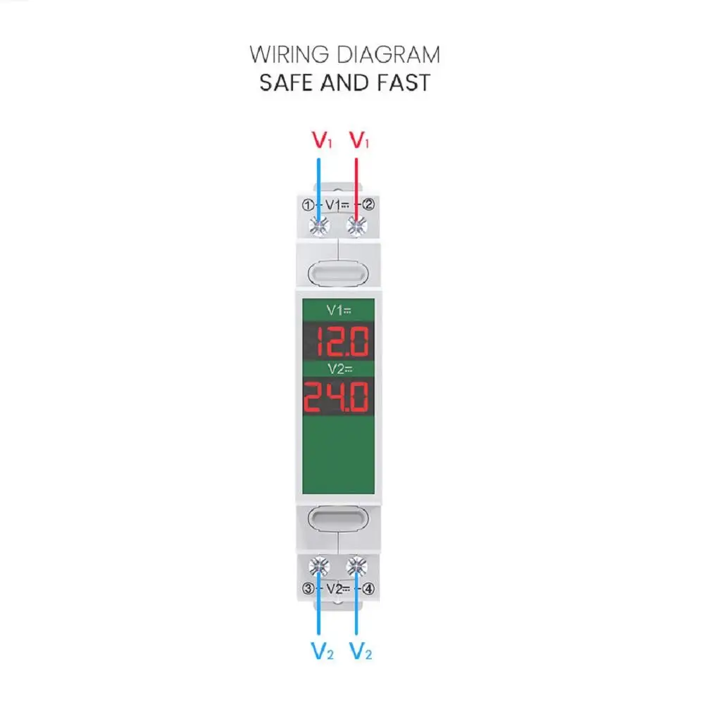 Reliable DC Voltmeter Device Voltage Meter As Show DIN Rail Voltmeter Accuracy 1 100V Accuracy 2 100V IP20 Protection
Reliable DC Voltmeter Device Voltage Meter As Show DIN Rail Voltmeter Accuracy 1 100V Accuracy 2 100V IP20 Protection