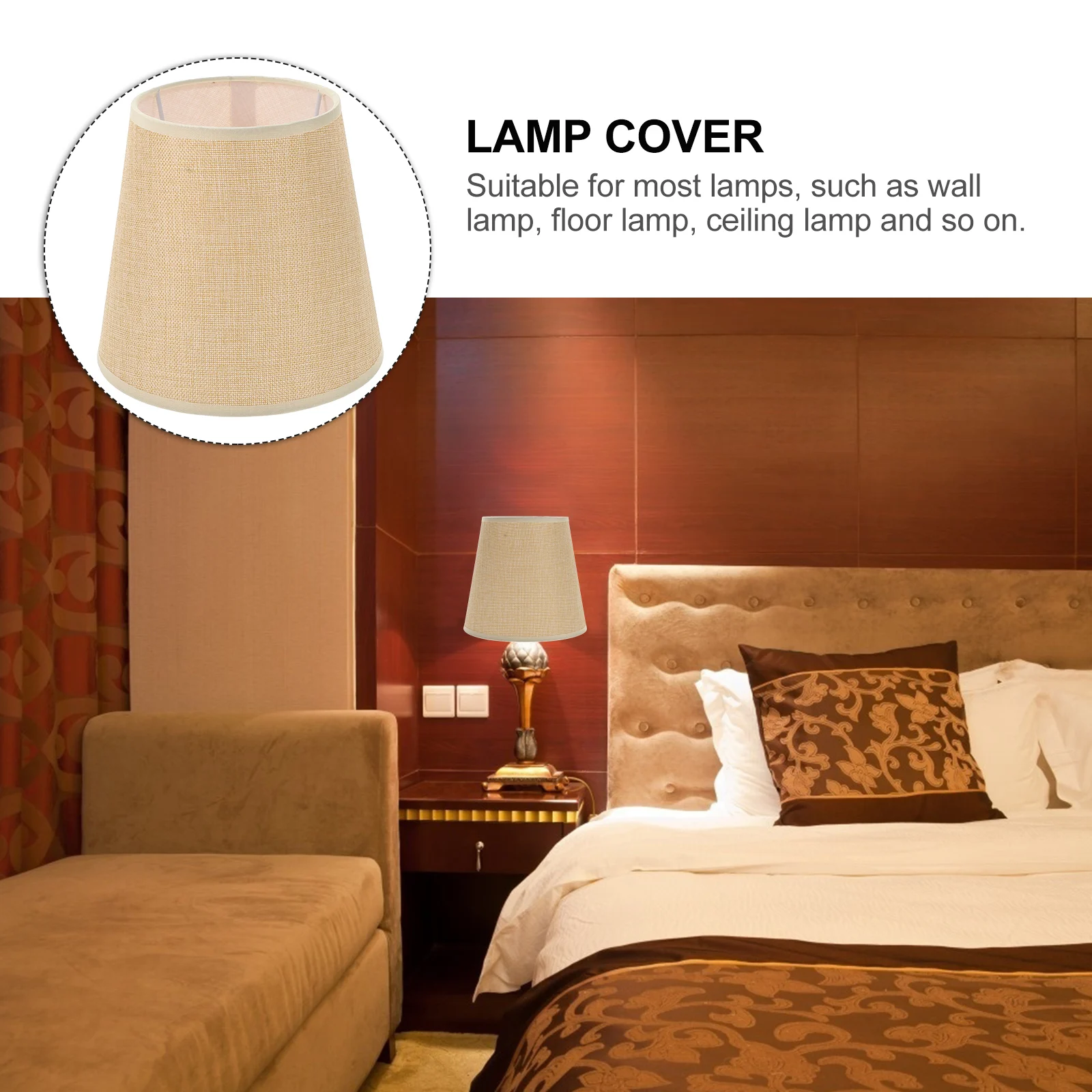 Linen Fabric Lampshade E27 Table Lamp Shade 19CM Bottom Diameter Bedside Light Cover for Home Decor
Linen Fabric Lampshade E27 Table Lamp Shade 19CM Bottom Diameter Bedside Light Cover for Home Decor