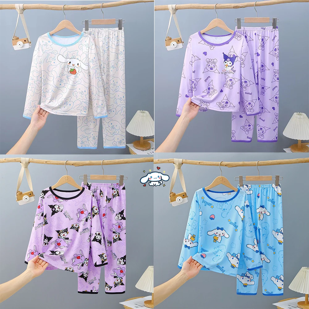 Sanrio Cartoon Kuromi Children Girls Boys Pajamas Set Kawaii Cinnamoroll Hellokitty Round Neck Comfort Printing Cute Home Wear
Sanrio Cartoon Kuromi Children Girls Boys Pajamas Set Kawaii Cinnamoroll Hellokitty Round Neck Comfort Printing Cute Home Wear