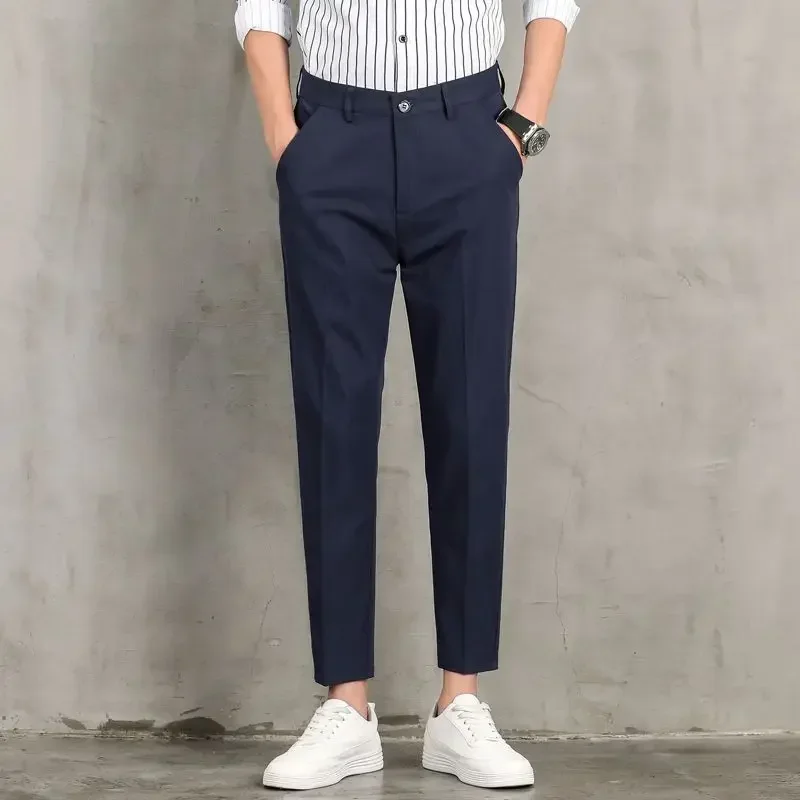 Work Tressed Slim Fit Trousers for Men Plus Big Size Blue Man Suits Pants Office Spring Clothes Summer 2024 Thin Casual Classic
Work Tressed Slim Fit Trousers for Men Plus Big Size Blue Man Suits Pants Office Spring Clothes Summer 2024 Thin Casual Classic