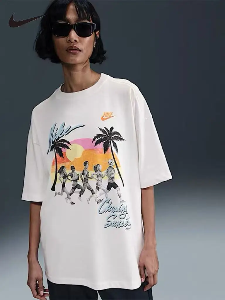 Nike Women Crew T-shirt Summer Printed Loose Casual Sports Cotton Breathable Short Sleeve Tops for Daily Wear IB8930-121
Nike Women Crew T-shirt Summer Printed Loose Casual Sports Cotton Breathable Short Sleeve Tops for Daily Wear IB8930-121
