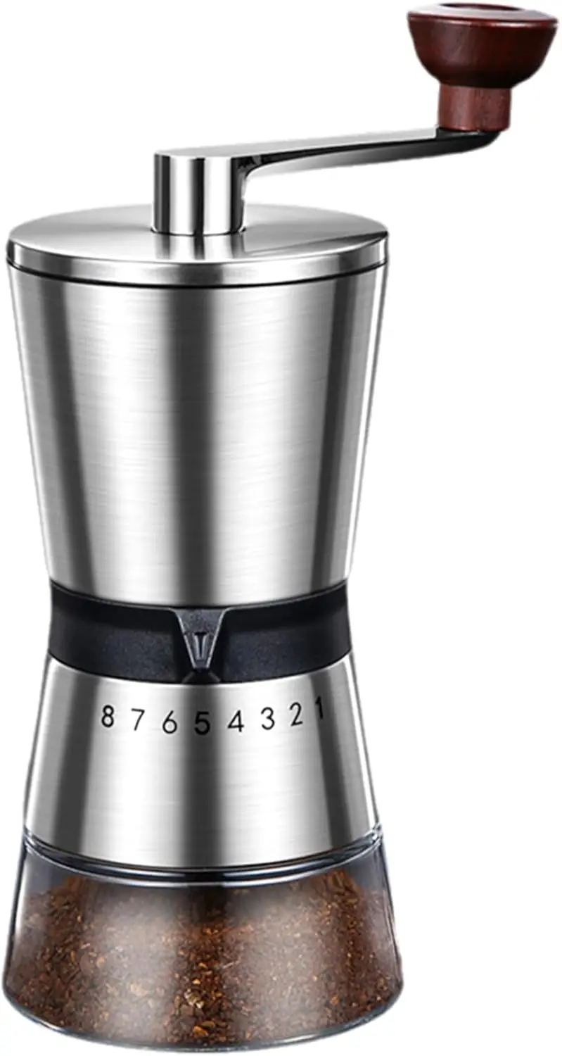 Ceramic Burr Manual Coffee Grinder with 8 Adjustable Coarseness Settings for Cold Brew Espresso Beans French Press Pour
Ceramic Burr Manual Coffee Grinder with 8 Adjustable Coarseness Settings for Cold Brew Espresso Beans French Press Pour