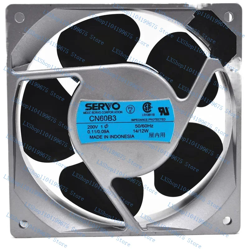 For Servo CN60B3 200V 0.11/0.09A 50/60Hz 14/12W 2900RPM 12cm 12038 120x120x38mm Cooling Fan
For Servo CN60B3 200V 0.11/0.09A 50/60Hz 14/12W 2900RPM 12cm 12038 120x120x38mm Cooling Fan