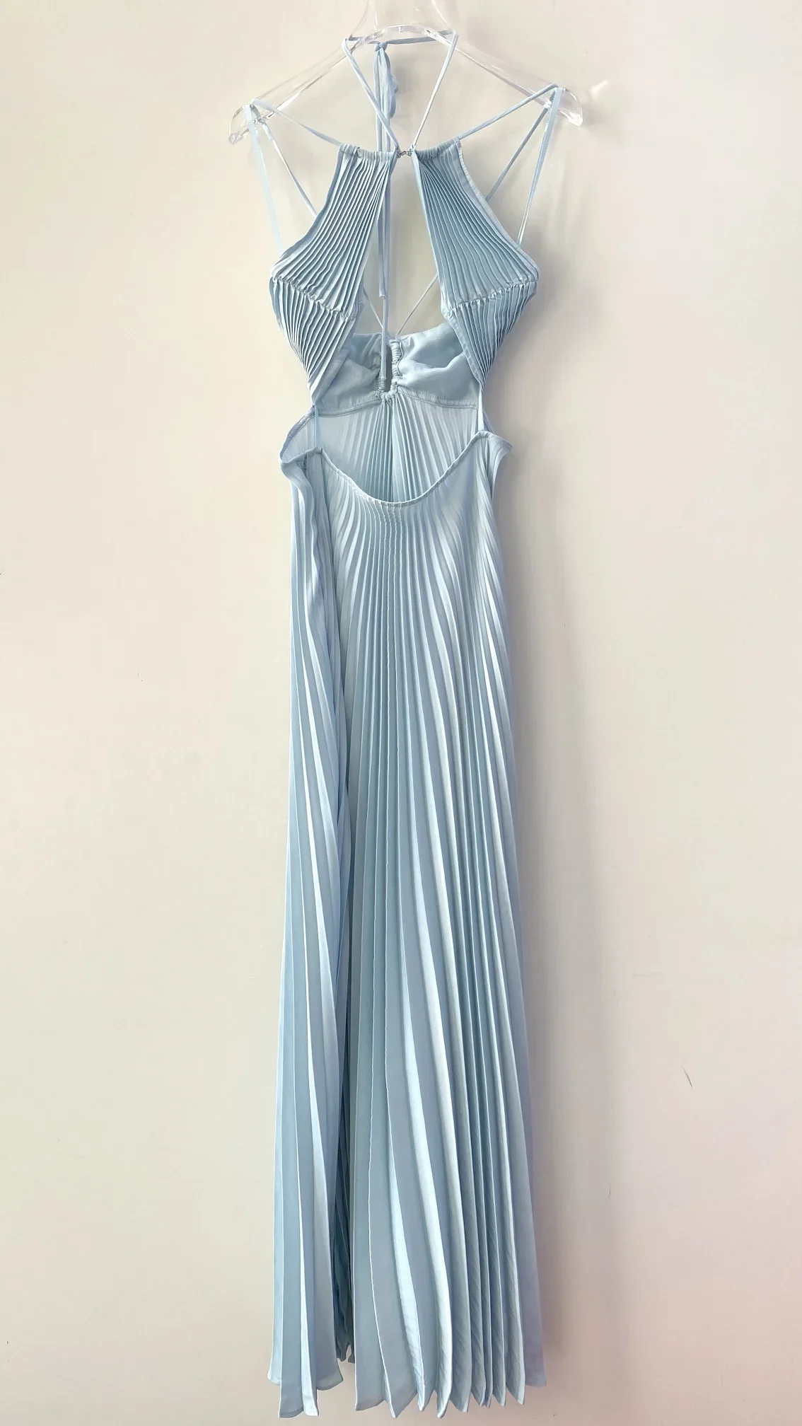 Women Blue Maxi Dress Waist Hollow Out Halter Neck Sleeveless Pleated Elegant Autumn 2024 Robe
Women Blue Maxi Dress Waist Hollow Out Halter Neck Sleeveless Pleated Elegant Autumn 2024 Robe