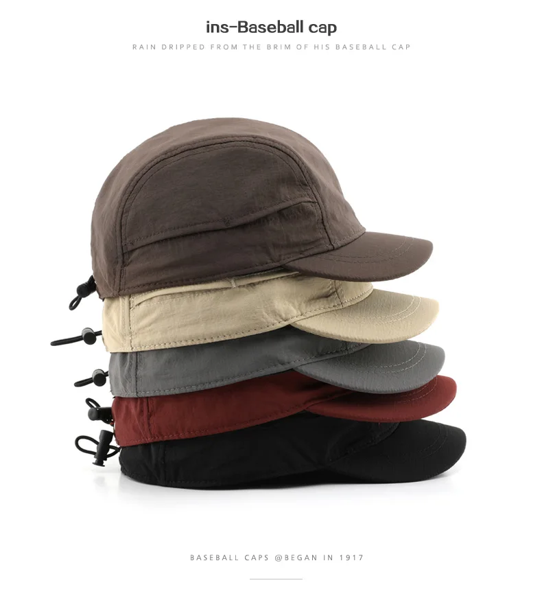 Unisex Short Brim Solid Color Patchwork Quick-drying Adjustable Peaked Cap Outdoor Travel Sun Protection Street Baseball Cap
Unisex Short Brim Solid Color Patchwork Quick-drying Adjustable Peaked Cap Outdoor Travel Sun Protection Street Baseball Cap