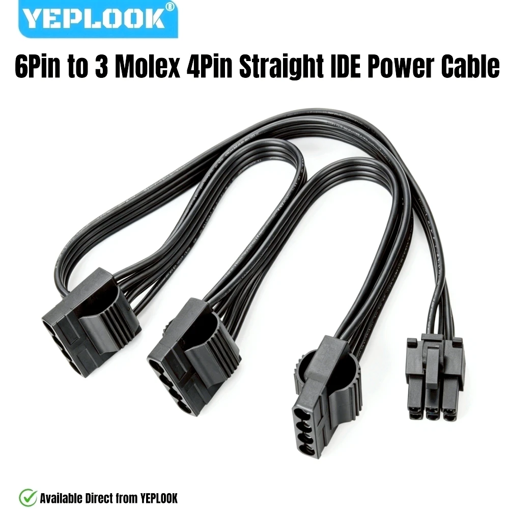 For Corsair CX Powers, 3 Molex 4Pin Straight, IDE Power Cable for Corsair CX750, CX650, C600, CX550, CX500, CX450, CX430 Modular
For Corsair CX Powers, 3 Molex 4Pin Straight, IDE Power Cable for Corsair CX750, CX650, C600, CX550, CX500, CX450, CX430 Modular