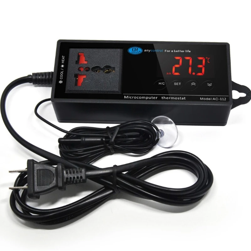 AC-112 Digital Waterproof Temperature Controller Microcomputer Thermostat for Aquarium Reptile NTC Sensor
AC-112 Digital Waterproof Temperature Controller Microcomputer Thermostat for Aquarium Reptile NTC Sensor