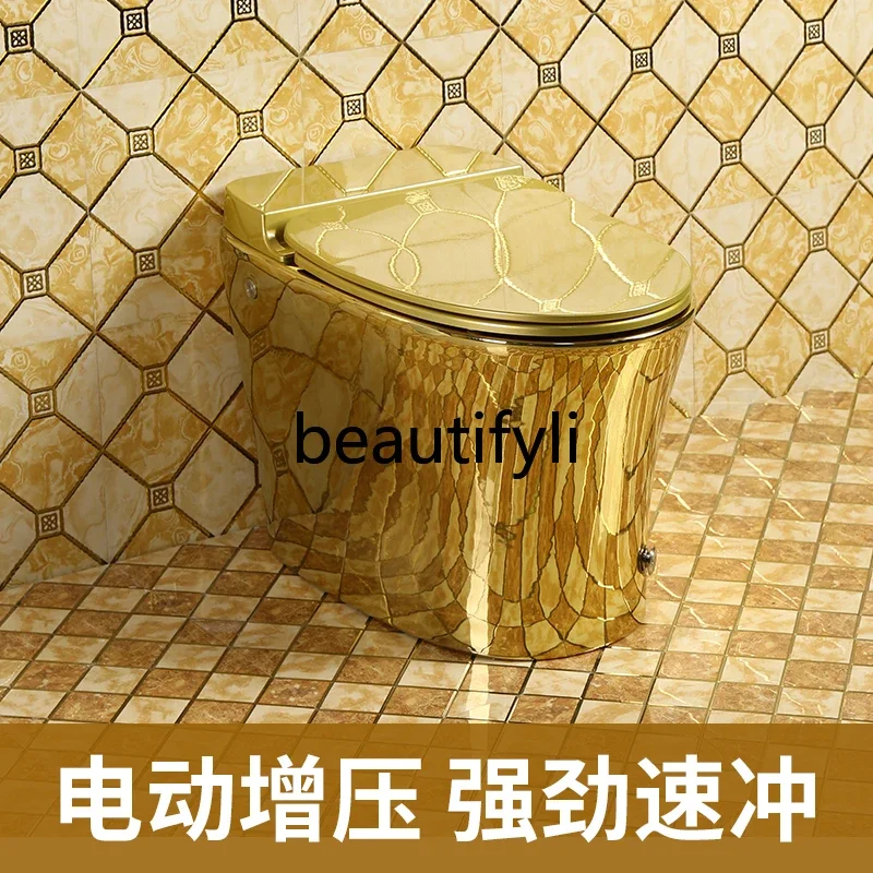 CC European-style golden pulse toilet, luxury water-saving tankless toilet, creative color toilet
CC European-style golden pulse toilet, luxury water-saving tankless toilet, creative color toilet