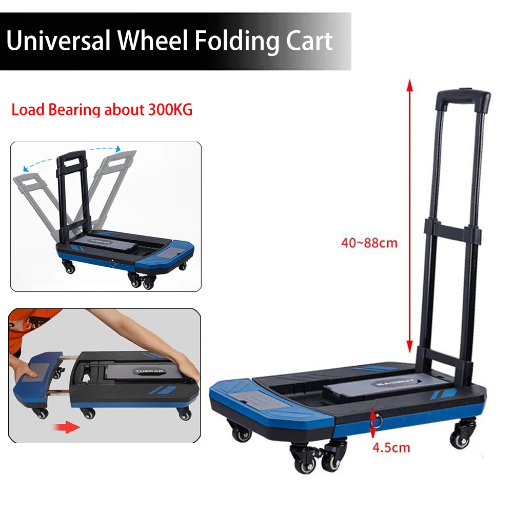 Universal Wheel Folding Cart Heavy Duty Hand Truck Foldable Trolley Portable Outdoor Camping Wagon Luggage Cart
Universal Wheel Folding Cart Heavy Duty Hand Truck Foldable Trolley Portable Outdoor Camping Wagon Luggage Cart