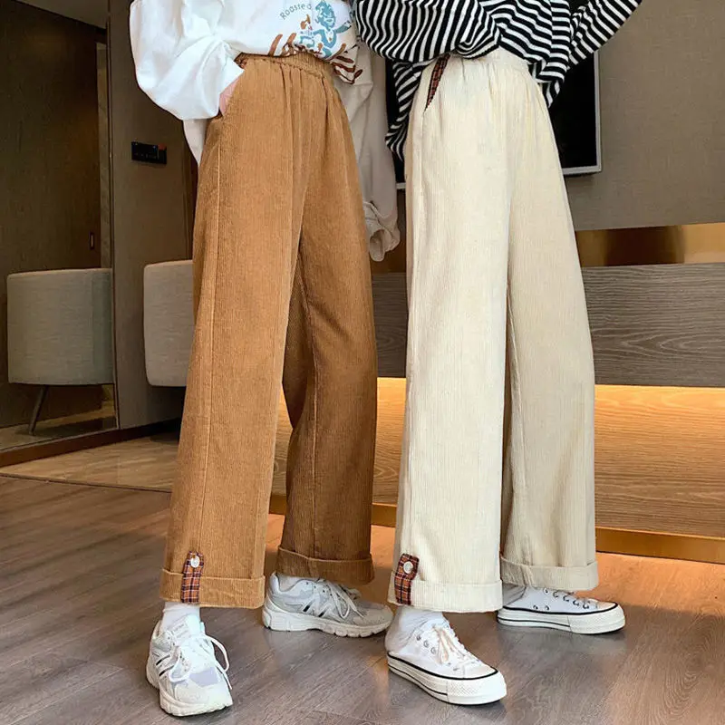 Corduroy Fleece Thick Straight Women Autumn Winter Simplicity Solid Color High Waist Wide Leg Trend All-match Casual Trousers
Corduroy Fleece Thick Straight Women Autumn Winter Simplicity Solid Color High Waist Wide Leg Trend All-match Casual Trousers