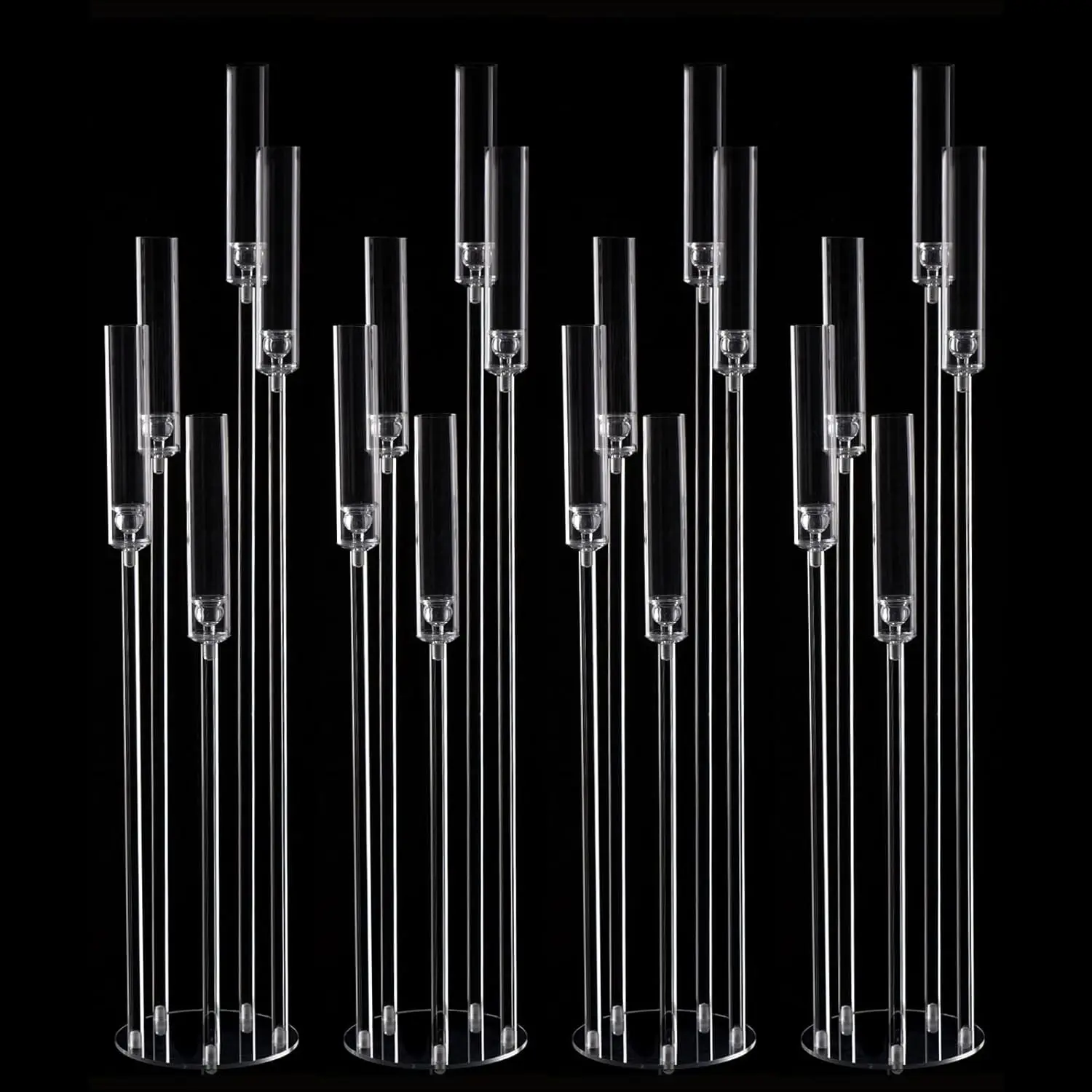 5Pcs 5 Arm Candelabra Acrylic Floor Candelabra for Wedding 45.7inch Tall Clear Candle Holders for Ceremony Party Home Decoration
5Pcs 5 Arm Candelabra Acrylic Floor Candelabra for Wedding 45.7inch Tall Clear Candle Holders for Ceremony Party Home Decoration
