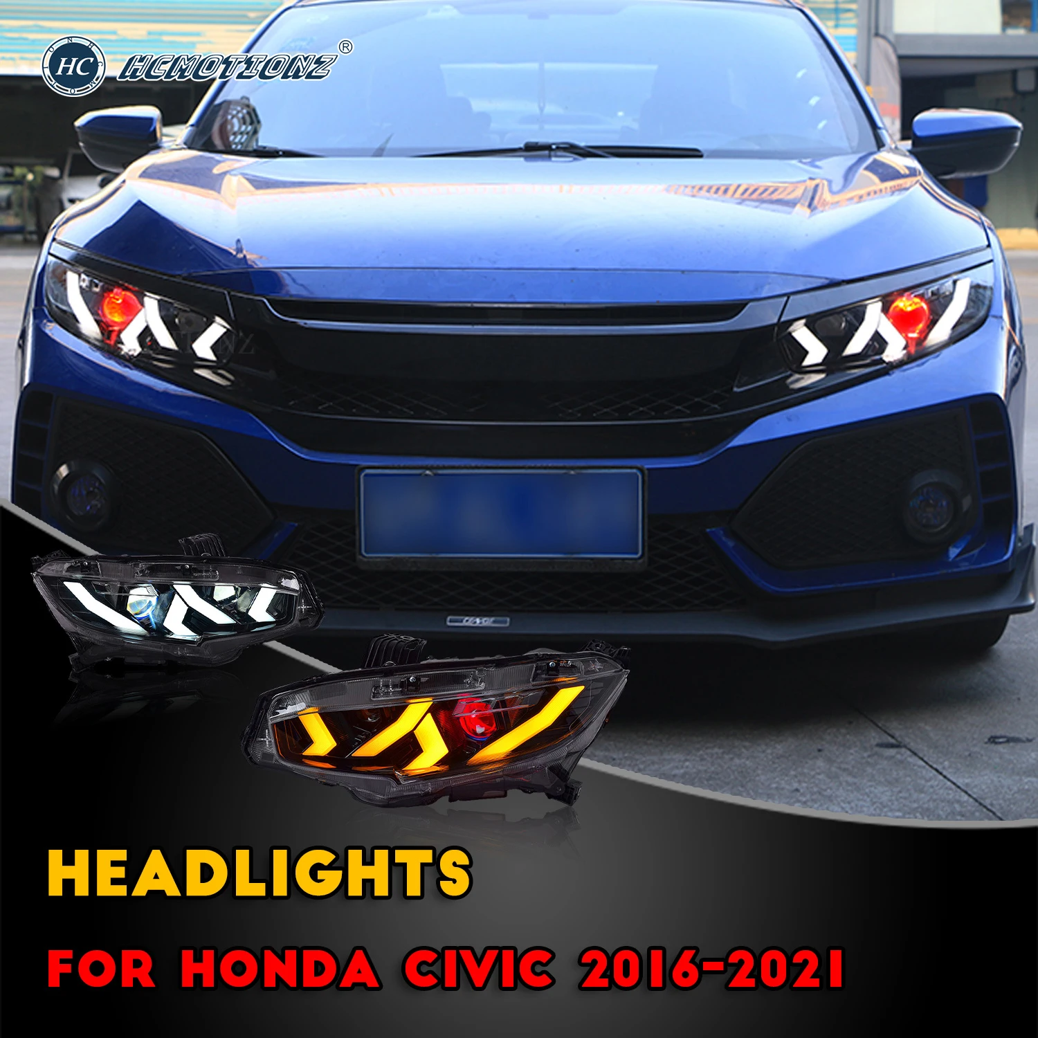 Автомобильные передние фары HCMOTIONZ в сборе для Honda Civic 2016, 2017, 2018, 2019, 2020, 2021, 10 поколения, светодиодсветодиодный фары с анимацией для запуска
Автомобильные передние фары HCMOTIONZ в сборе для Honda Civic 2016, 2017, 2018, 2019, 2020, 2021, 10 поколения, светодиодсветодиодный фары с анимацией для запуска