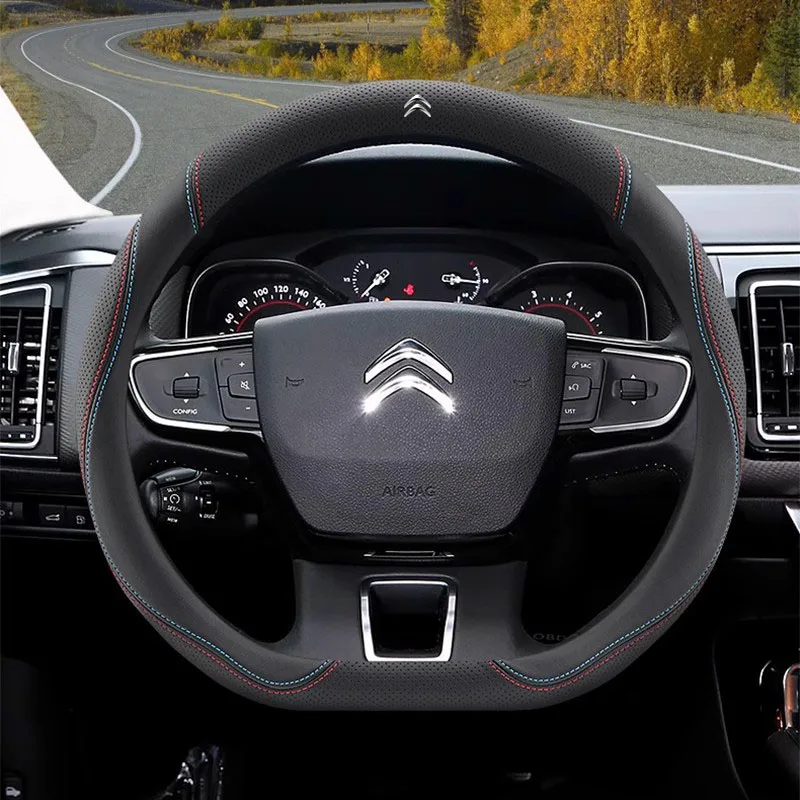 Leather Steering Wheel Cover For Citroen C3 II III 2009 - 2019 2020 C3 AIRCROSS 2017 2018 2019 2020 2021 Berlingo 3 C4 Picasso 2
Leather Steering Wheel Cover For Citroen C3 II III 2009 - 2019 2020 C3 AIRCROSS 2017 2018 2019 2020 2021 Berlingo 3 C4 Picasso 2