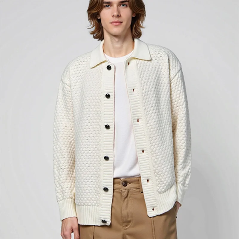 Men's Korean Knit Cardigan - Turn-Down Collar, Light Mature Style, Autumn Casual Wear S-XL
Men's Korean Knit Cardigan - Turn-Down Collar, Light Mature Style, Autumn Casual Wear S-XL