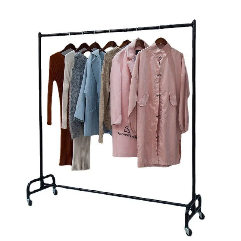 Clothing store display rack with wheels Mobile display rack Side hanging clothes rack
Clothing store display rack with wheels Mobile display rack Side hanging clothes rack
