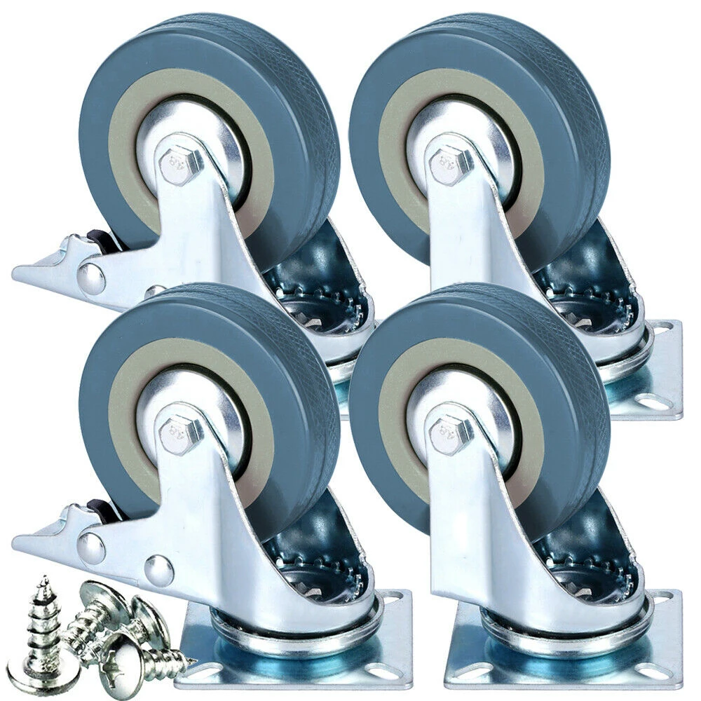 4PCS 2 inch Heavy Duty Casters Lockable Bearing Caster Wheels with Brakes Swivel Casters for Furniture and Workbench
4PCS 2 inch Heavy Duty Casters Lockable Bearing Caster Wheels with Brakes Swivel Casters for Furniture and Workbench