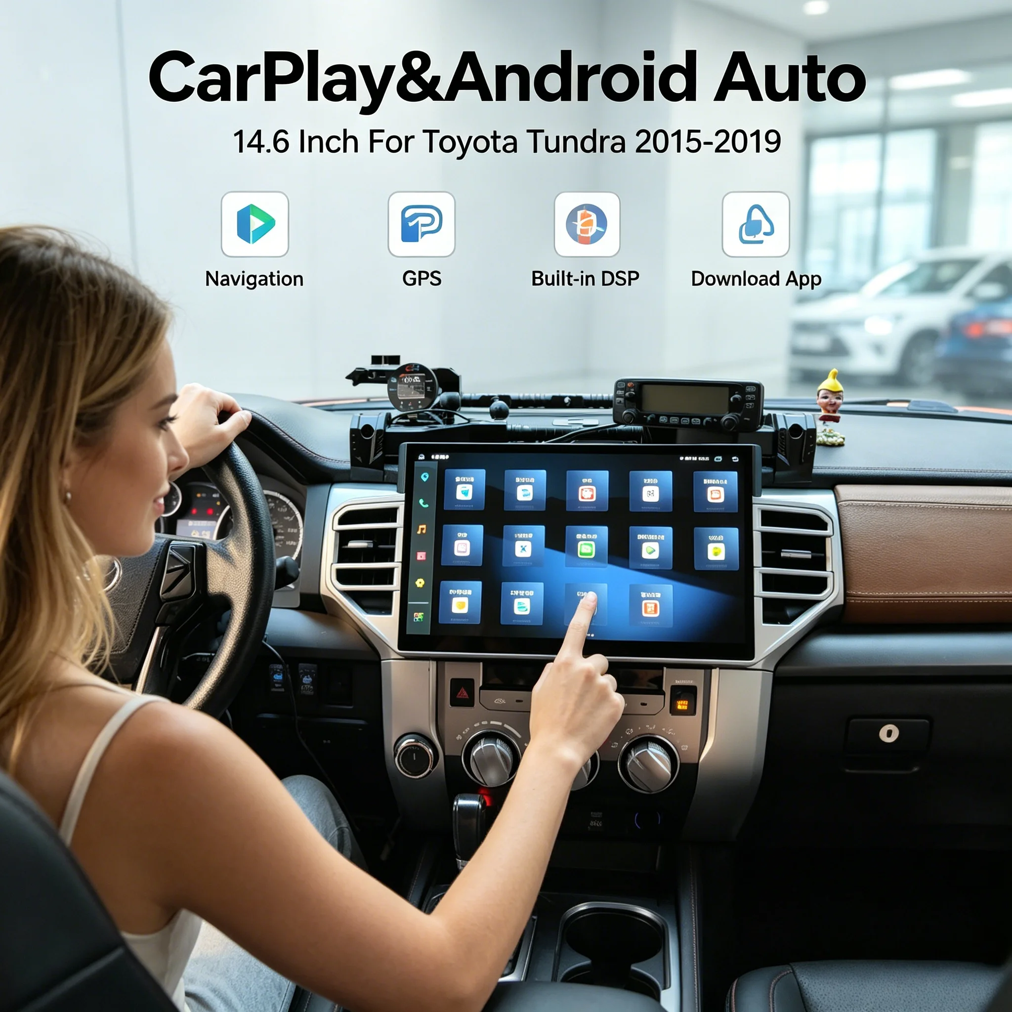 14.6 inch Android 13 CarPlay Car Radio For Toyota Tundra Sequoia 2014-2019 Touch Screen Multimedia Player GPS Navigation DSP BT
14.6 inch Android 13 CarPlay Car Radio For Toyota Tundra Sequoia 2014-2019 Touch Screen Multimedia Player GPS Navigation DSP BT