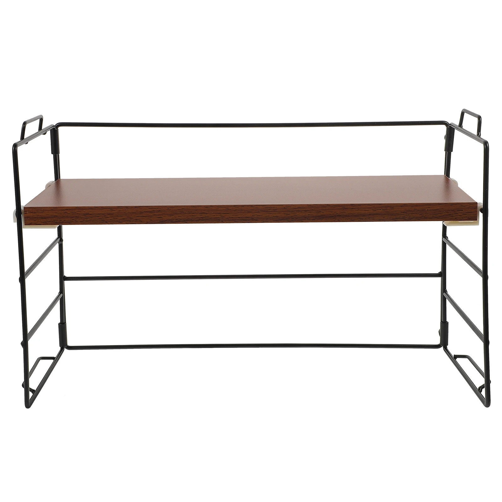 Desktop Rack Organizer Black Frame Walnut Color 1 Layer Desk Small Shelf Multi-purpose Storage Rack Office Stationery Holder
Desktop Rack Organizer Black Frame Walnut Color 1 Layer Desk Small Shelf Multi-purpose Storage Rack Office Stationery Holder