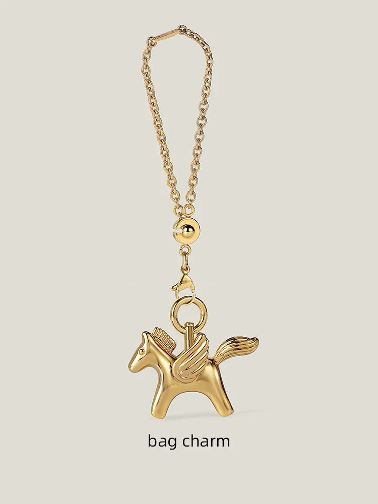Luxury Brass Pegasus Bag Charm for Hermes Birkin Kelly Bags -Original Design Golden silvery Metal Horse Pendant With metal chain
Luxury Brass Pegasus Bag Charm for Hermes Birkin Kelly Bags -Original Design Golden silvery Metal Horse Pendant With metal chain