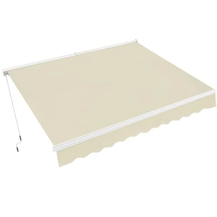 Patio Awning 10x8 Feet Sunshade Canopy with Half-Cassette for Manual Retractable Awnings, Aluminum Frame, Beige, UV-Resistant F
Patio Awning 10x8 Feet Sunshade Canopy with Half-Cassette for Manual Retractable Awnings, Aluminum Frame, Beige, UV-Resistant F