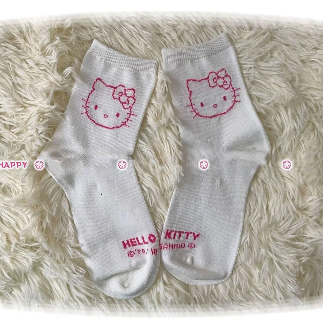 Hello Kitty Socks for Girls Medium Socks Kawaii Sanrio Hello Kitty Accessories Socks Rosered Black White Sock Women Female Y2K
Hello Kitty Socks for Girls Medium Socks Kawaii Sanrio Hello Kitty Accessories Socks Rosered Black White Sock Women Female Y2K