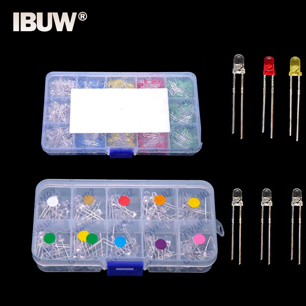3mm / 5mm LED Red Yellow White Green Blue Orange Warm White Pink Purple Assorted Kit White Green
3mm / 5mm LED Red Yellow White Green Blue Orange Warm White Pink Purple Assorted Kit White Green