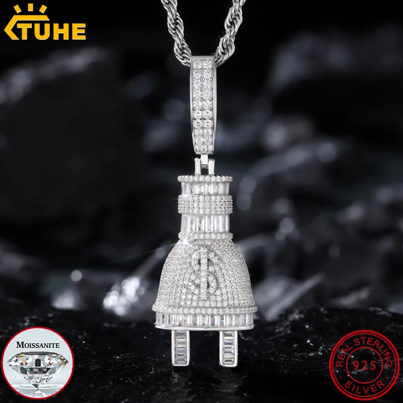 TUHE New Plug 925 Silver Pendant Moissanite Classic Hip Hop Pendant Punk Hiphop/Rock For Men Hip Hop Jewelry Party gifts
TUHE New Plug 925 Silver Pendant Moissanite Classic Hip Hop Pendant Punk Hiphop/Rock For Men Hip Hop Jewelry Party gifts