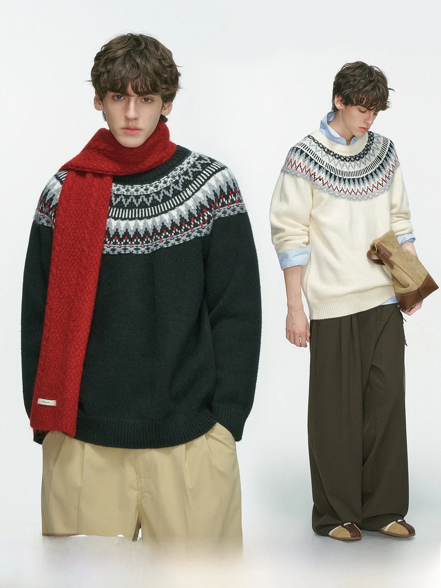 Thickened Christmas Motif Knitted Sweater for Men Casual Lightweight Luxury Style Couples Loose Fit Long Sleeve round Neck
Thickened Christmas Motif Knitted Sweater for Men Casual Lightweight Luxury Style Couples Loose Fit Long Sleeve round Neck