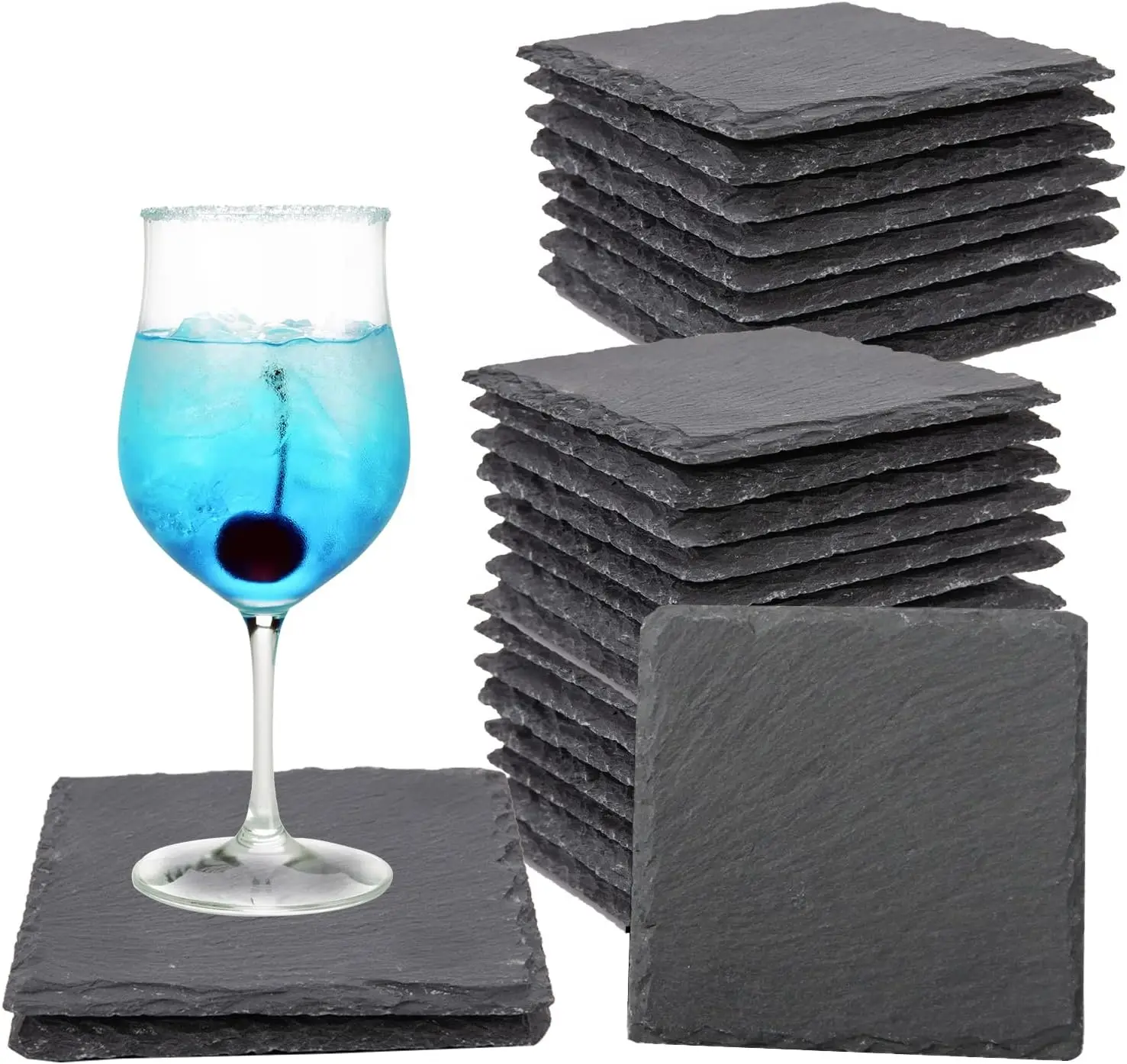 40 Natural Slate Coasters, Square Engraving Blanks for Custom Gifts and Home Decor
40 Natural Slate Coasters, Square Engraving Blanks for Custom Gifts and Home Decor