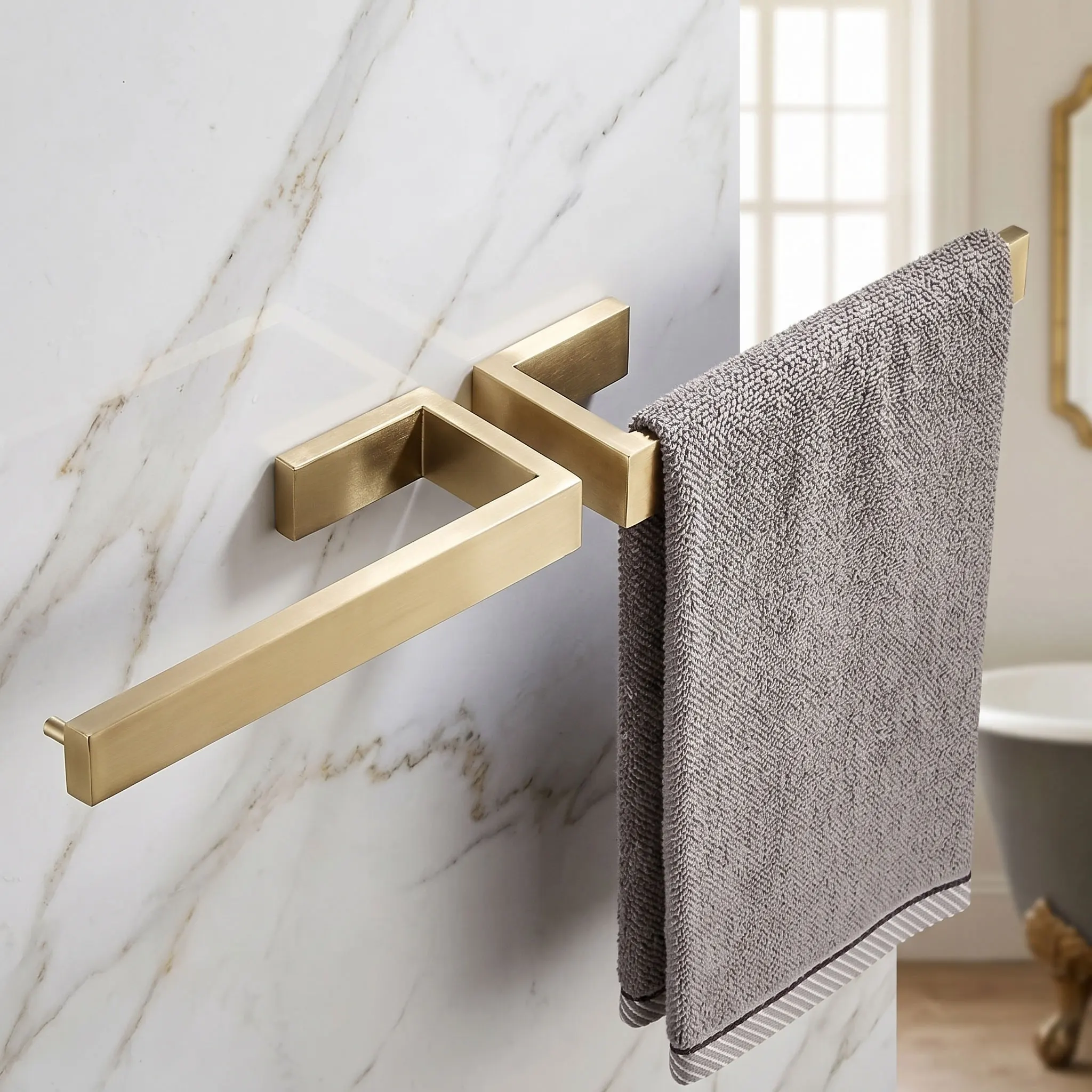 304 Stainless Steel Towel Ring Brushed Gold Bathroom Towel Rack Towel Holder Wall Hanging Rack Bathroom Hardware Accessories
304 Stainless Steel Towel Ring Brushed Gold Bathroom Towel Rack Towel Holder Wall Hanging Rack Bathroom Hardware Accessories