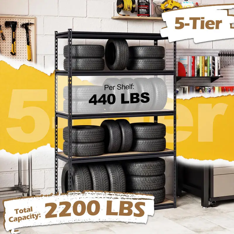 5-Tier Garage Shelving Unit for Warehouse and Basement-1 piece
5-Tier Garage Shelving Unit for Warehouse and Basement-1 piece