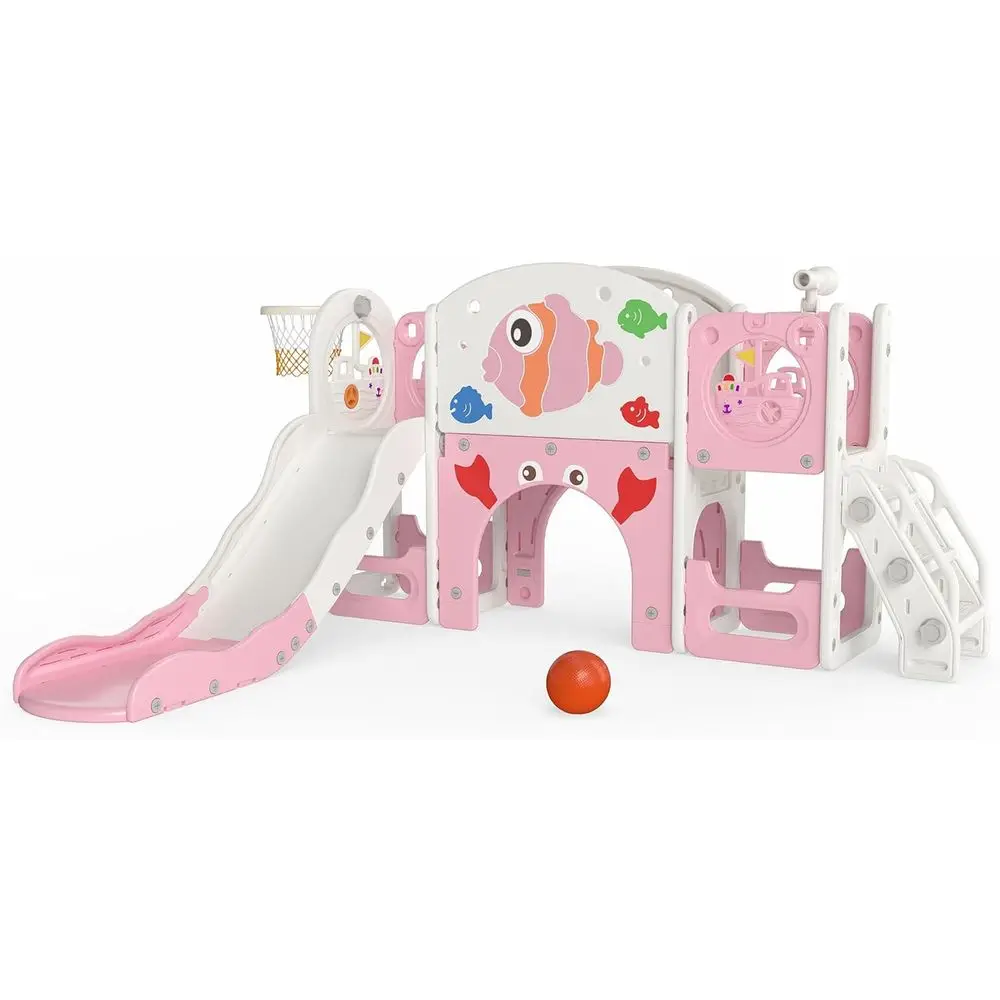 All-in-One Toddler Playset with Climber and Slide, Ideal for Indoor or Outdoor, Suitable for Ages 1-3, Pinkish
All-in-One Toddler Playset with Climber and Slide, Ideal for Indoor or Outdoor, Suitable for Ages 1-3, Pinkish