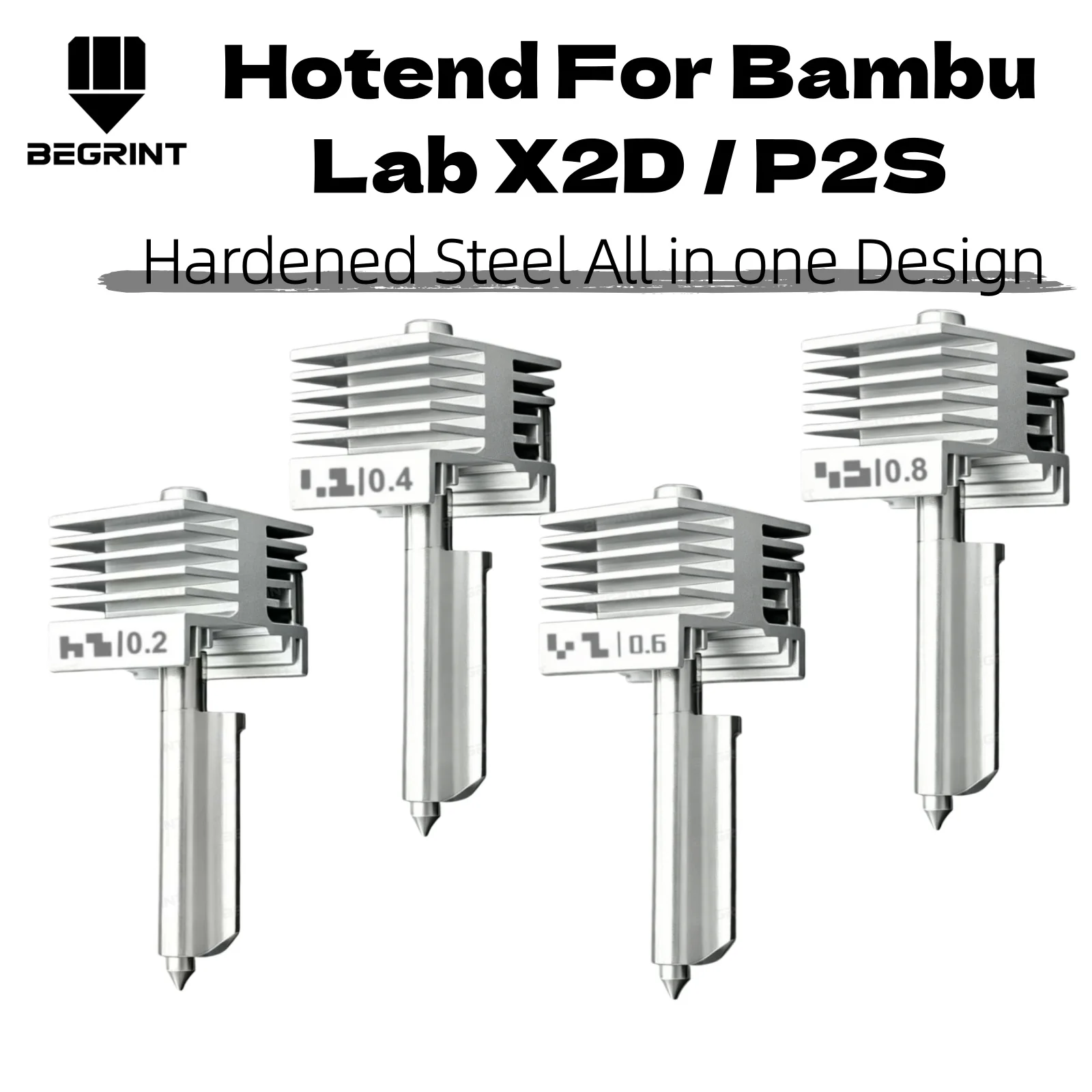High Hardness Integrated Hotend Assembly, Wear Resistant Structure for Bambu Lab X2D P2S 3D Printer Replacement Parts 0.2-0.8mm
High Hardness Integrated Hotend Assembly, Wear Resistant Structure for Bambu Lab X2D P2S 3D Printer Replacement Parts 0.2-0.8mm
