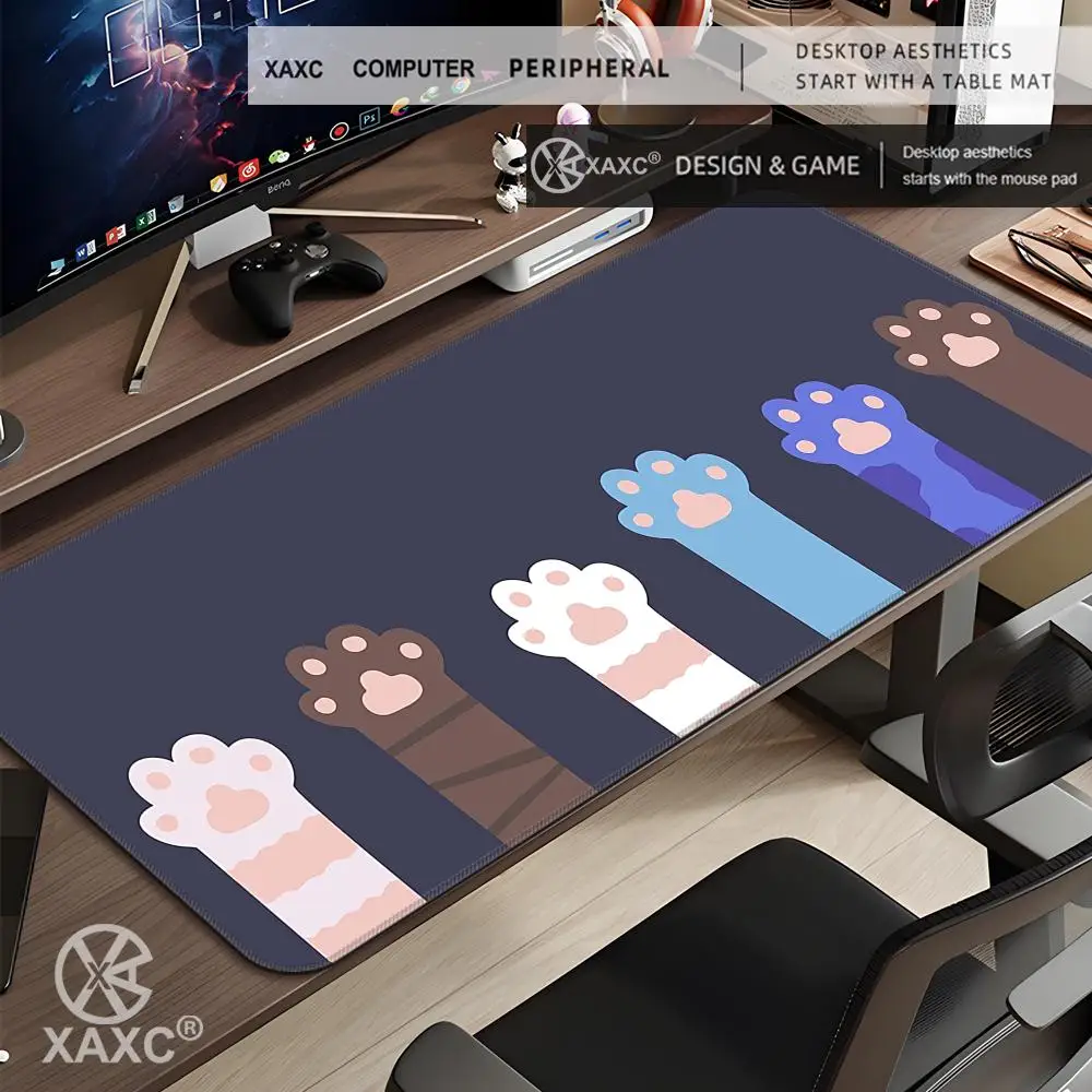 Cartoon Cat Claw Kawaii Pink Mouse Pad large keyboard mouse desk pad non-slip rubber gaming mouse pad laptop mouse carpet
Cartoon Cat Claw Kawaii Pink Mouse Pad large keyboard mouse desk pad non-slip rubber gaming mouse pad laptop mouse carpet