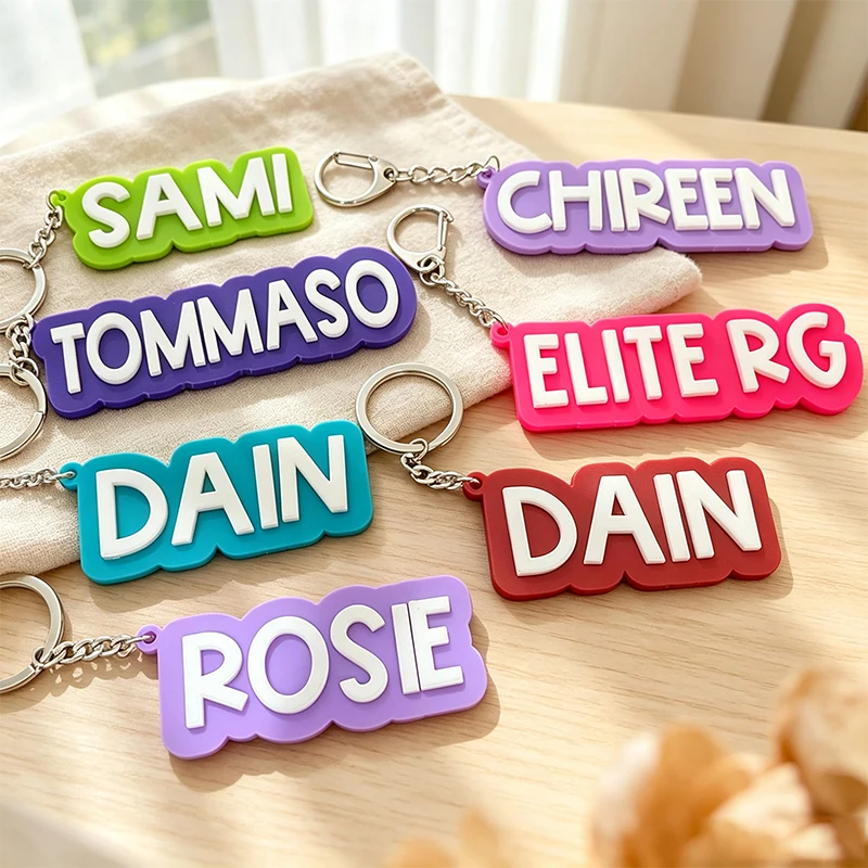 Acrylic Double Layers Customized Name Keychain Personalized Your Colored Nameplate Keyring Bag Charm Accessories Car Key Ring
Acrylic Double Layers Customized Name Keychain Personalized Your Colored Nameplate Keyring Bag Charm Accessories Car Key Ring