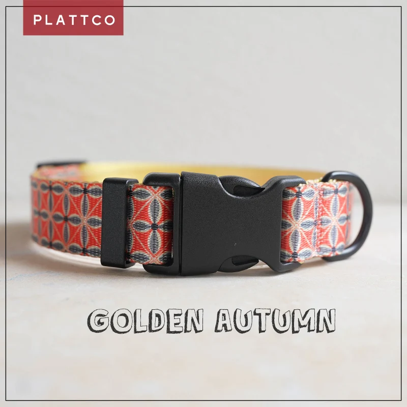 PLATTCO unique medium and smal dog collars GOLDEN AUTUMN high quality black plastic buckle plus zinc alloy buckle 5 size PDC304
PLATTCO unique medium and smal dog collars GOLDEN AUTUMN high quality black plastic buckle plus zinc alloy buckle 5 size PDC304