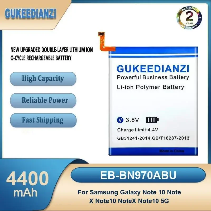 EB-BN970ABU Аккумулятор большой емкости для мобильного телефона 4400 мАч для Samsung Galaxy Note 10 Note X Note 10 NoteX Note 10 5G
EB-BN970ABU Аккумулятор большой емкости для мобильного телефона 4400 мАч для Samsung Galaxy Note 10 Note X Note 10 NoteX Note 10 5G