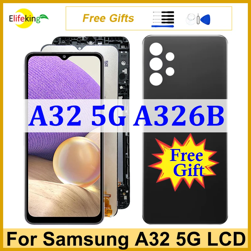 ЖК-дисплей 6,4 дюйма для Samsung Galaxy A32 5G A326, дисплей с сенсорным экраном SM-A326B/DS, дигитайзер в сборе, Замена с рамкой
ЖК-дисплей 6,4 дюйма для Samsung Galaxy A32 5G A326, дисплей с сенсорным экраном SM-A326B/DS, дигитайзер в сборе, Замена с рамкой