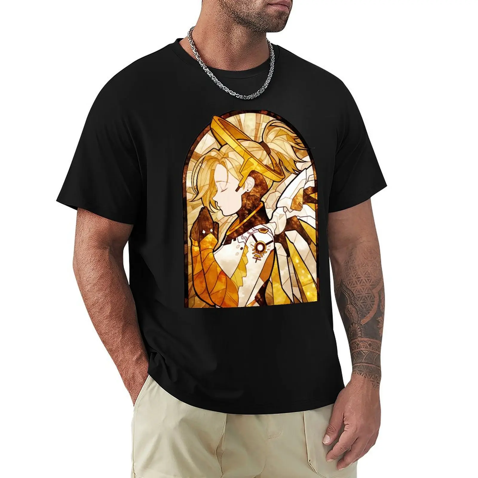 Stained Glass Valkyrie T-Shirt graphic tee shirt oversized summer tops Anime t-shirt men t shirt
Stained Glass Valkyrie T-Shirt graphic tee shirt oversized summer tops Anime t-shirt men t shirt