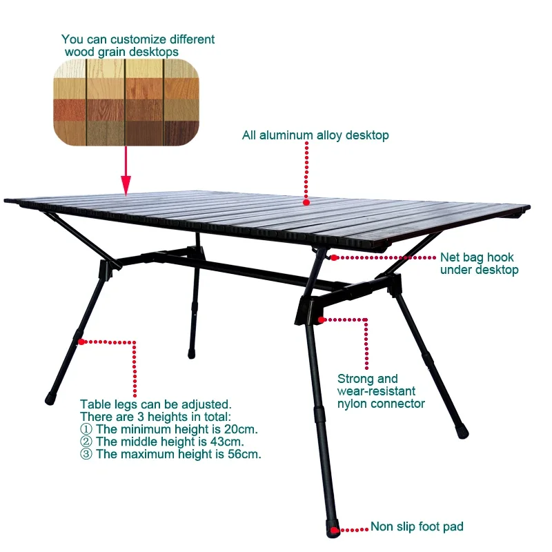 China Wholesale Outdoor Lightweight Aluminium Camping Adjustable Folding Table
China Wholesale Outdoor Lightweight Aluminium Camping Adjustable Folding Table