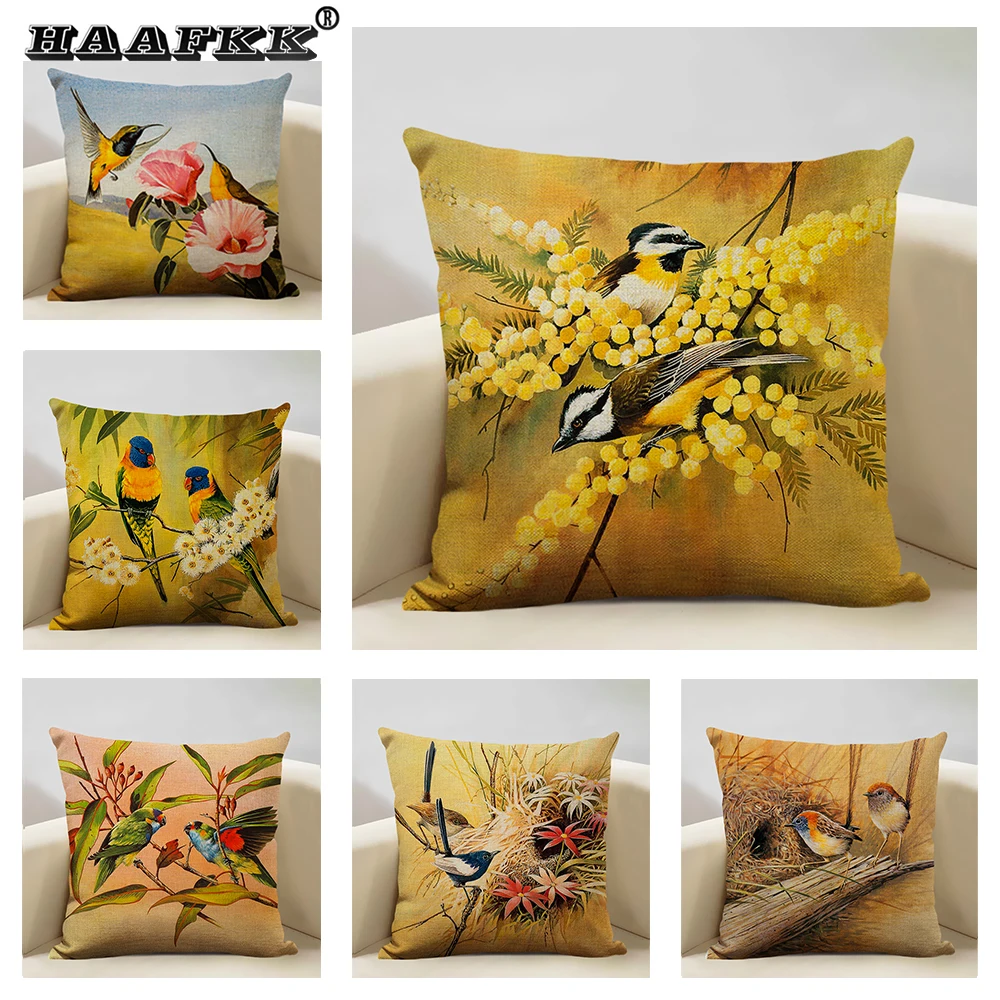 Beautiful Flower Bird and Plant Pattern Decorative Cushion Cover Living Room Bedroom Sofa Pillow Cover 45x45cm Linen Pillowcase
Beautiful Flower Bird and Plant Pattern Decorative Cushion Cover Living Room Bedroom Sofa Pillow Cover 45x45cm Linen Pillowcase
